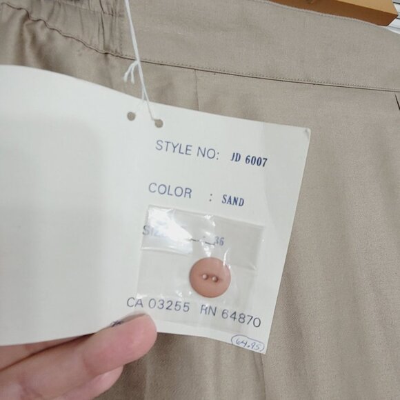 NWT Vintage Jac Dale Khaki Tan A-Line Knee Skirt - Picture 11 of 11